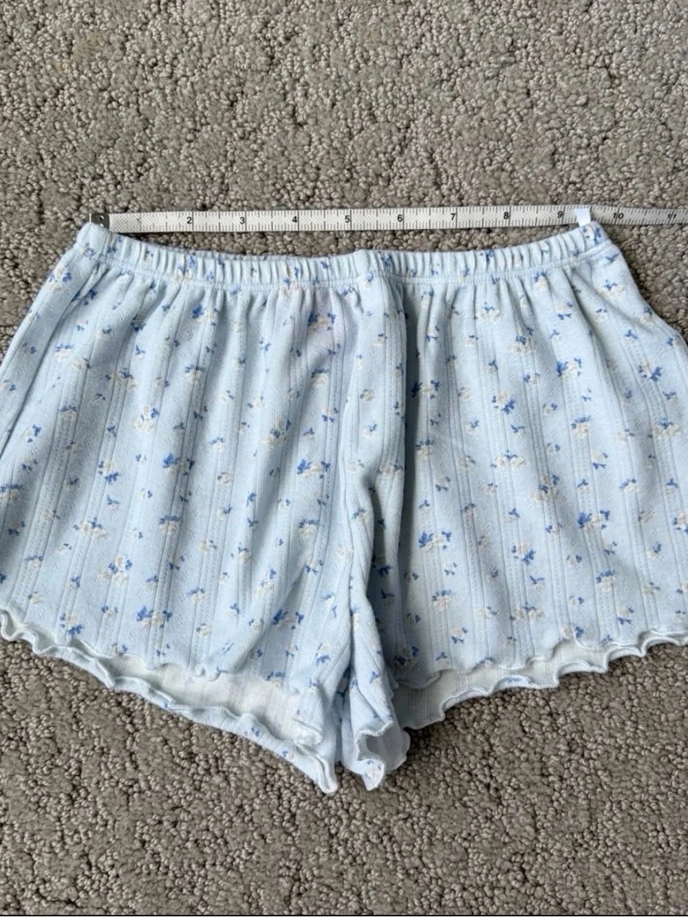 LoveShackFancy Cottagcore Short and Shirt Set Bundle Girl Medium Blue Floral NWT